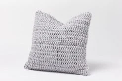 Coyuchi Home Goods Woven Rope Decorative Pillow Cover - Pewter