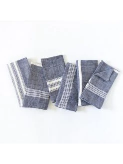 Creative Women Best Sellers Aden Napkin - Navy + Natural