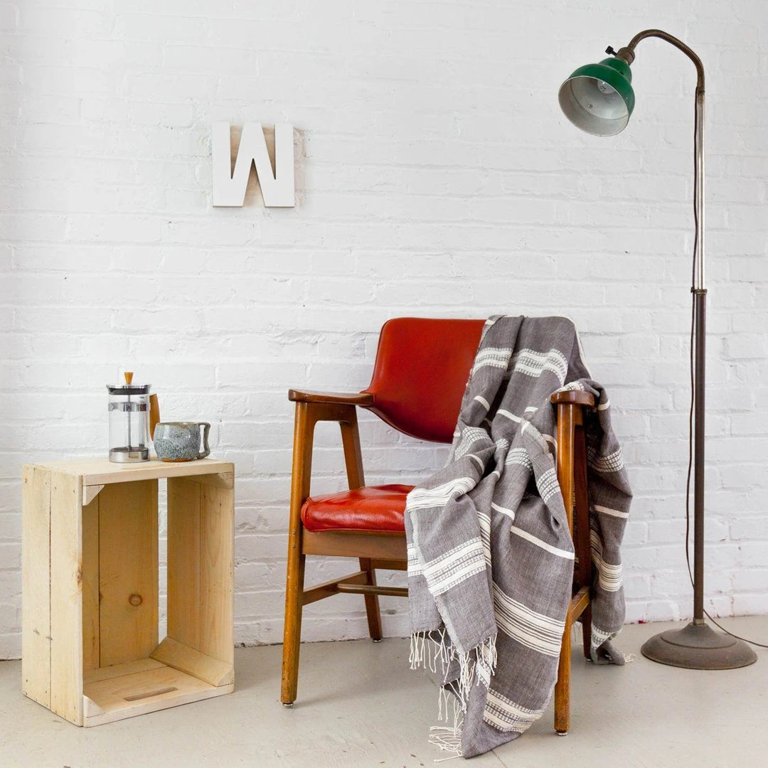 Creative Women Home Goods Aden Bath Towel - Gray + Natural 6 Creative Women Home Goods Aden Bath Towel - Gray + Natural