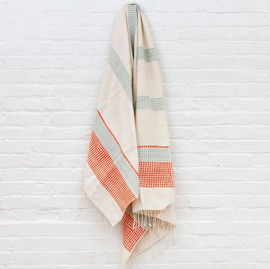 Creative Women Camden Bath Towel - Tangerine + Azure Home Goods 3 Creative Women Camden Bath Towel - Tangerine + Azure Home Goods