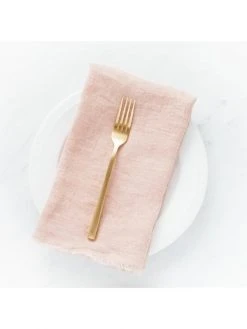 Creative Women Stone Washed Linen Napkin - Blush