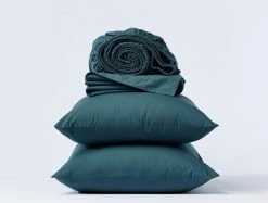 Coyuchi Crinkled Percale Sheet Set Home Goods