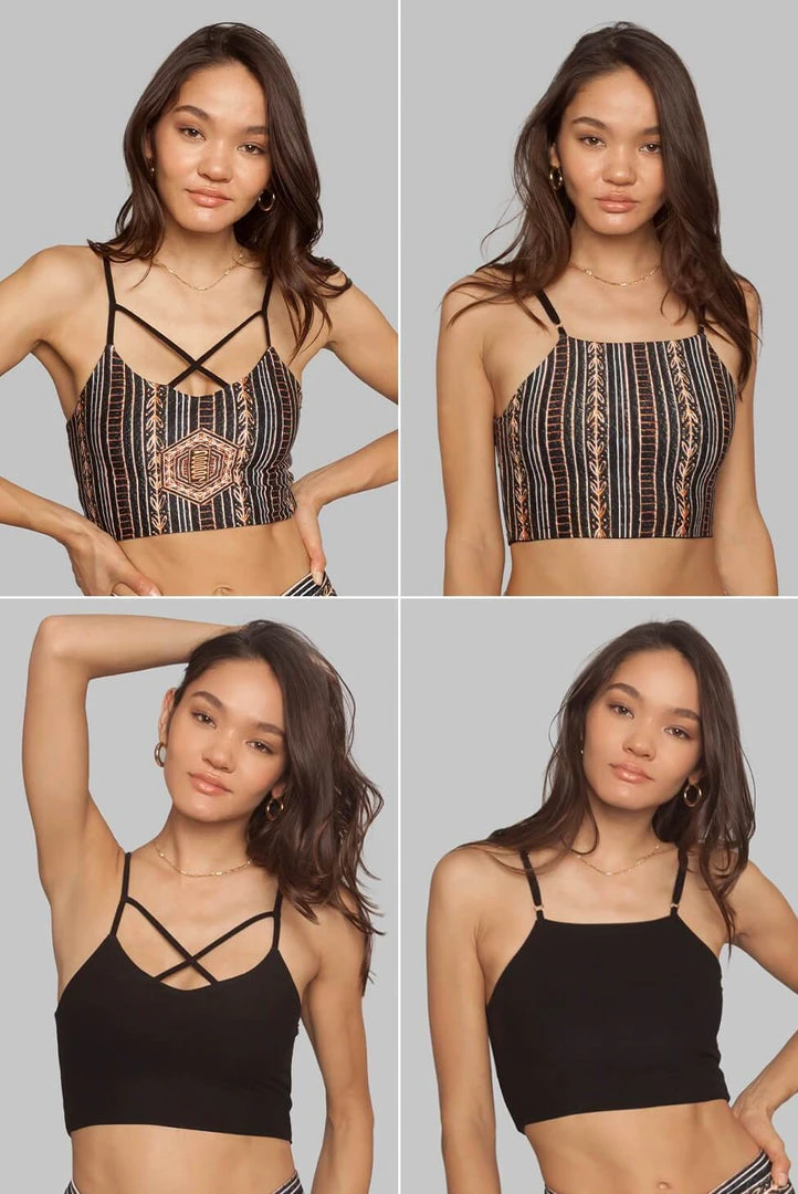 Wolven Crisscross Four-Way Recycled Top - Zephyr 6 Wolven Crisscross Four-Way Recycled Top - Zephyr