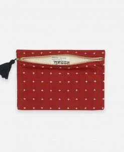 Anchal Cross Stitch Clutch Pouch