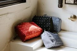 Anchal Cross Stitch Toiletry Bag - Navy