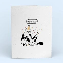 Cute Root Greeting Cards Sarcastic Cat Plantable Cards - 10 Pack