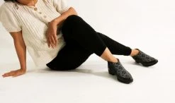 Darzah Special Occasion Tatreez Bootie - Black