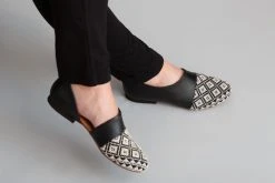 Darzah Black Tatreez Flat D'orsay