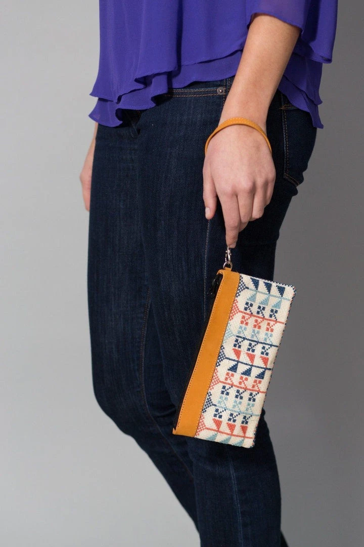 Darzah Flowers Tatreez Clutch - Camel 3 Darzah Flowers Tatreez Clutch - Camel