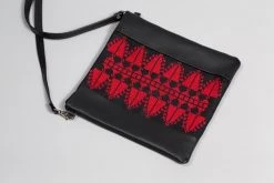 Darzah Accessories Cypress Tatreez Crossbody Bag - Red