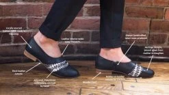 Darzah Shoes Tatreez Oxford - Camel + Orange