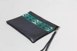 Darzah Egypt Tatreez Clutch - Teal Accessories