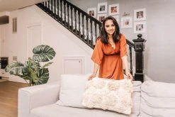 Casa Amarosa Home Goods Diagonal Chindi Throw Pillow Cover 13 Casa Amarosa Home Goods Diagonal Chindi Throw Pillow Cover