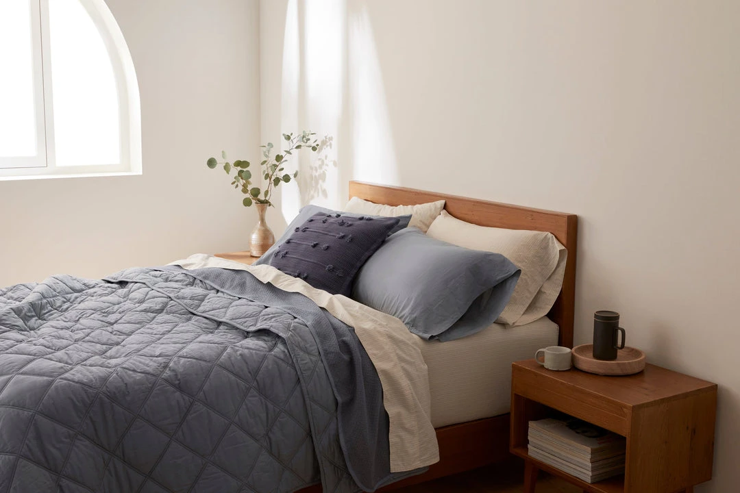 Coyuchi Home Goods Diamond Stitched Comforter 4 Coyuchi Home Goods Diamond Stitched Comforter