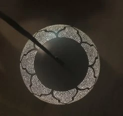 Dounia Home Lighting Najma Trellis Globe Pendant Light - Gunmetal