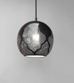 Dounia Home Najma Reversed Pendant Light - Gunmetal Lighting 8 Dounia Home Najma Reversed Pendant Light - Gunmetal Lighting
