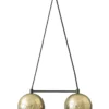 Dounia Home BIPOC Owned Nur Reversed Chandelier - Duel Globe - Brass