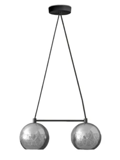 Dounia Home Nur Reversed Chandelier - Duel Globe - Gunmetal BIPOC Owned 11 Dounia Home Nur Reversed Chandelier - Duel Globe - Gunmetal BIPOC Owned