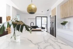 Dounia Home Nur Reversed Pendant Light - Brass Lighting