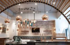 Dounia Home Nur Reversed Pendant Light - Brass Lighting