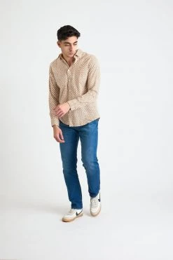 Dushyant Asthana Men's Amir Long Sleeve Shirt - Grid