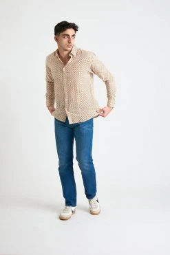 Dushyant Asthana Men's Amir Long Sleeve Shirt - Grid 8 Dushyant Asthana Men's Amir Long Sleeve Shirt - Grid