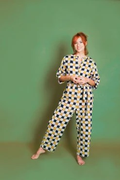 Dushyant Asthana Zoya Batik Chessboard Jumpsuit Clothing 7 Dushyant Asthana Zoya Batik Chessboard Jumpsuit Clothing