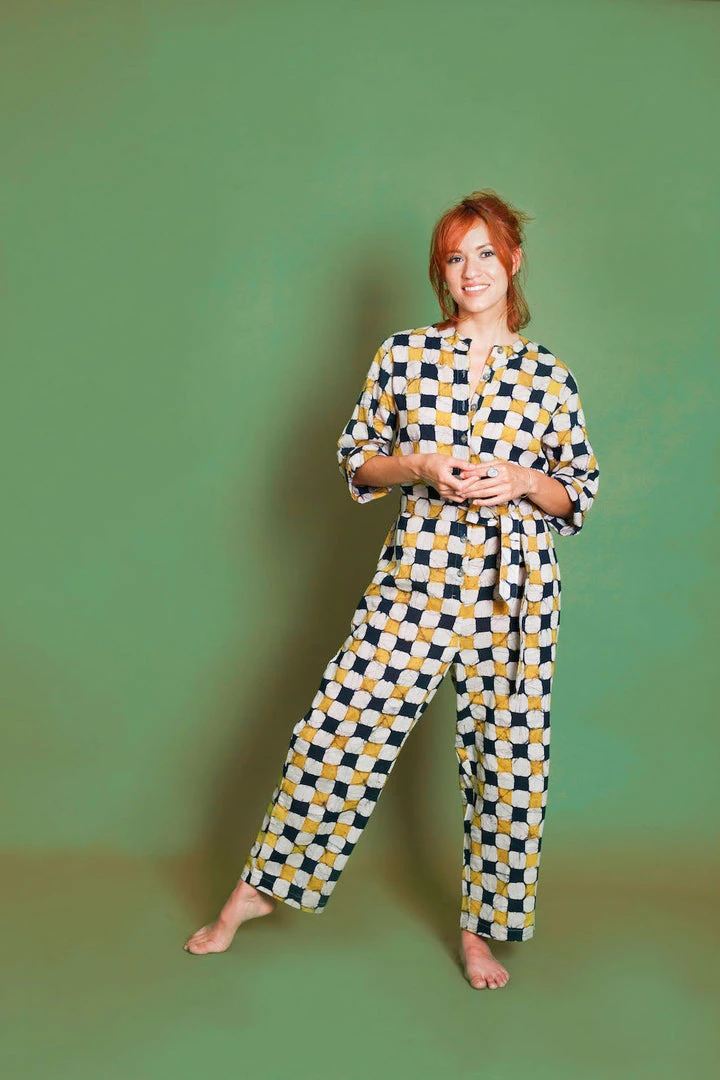 Dushyant Asthana Zoya Batik Chessboard Jumpsuit Clothing 5 Dushyant Asthana Zoya Batik Chessboard Jumpsuit Clothing