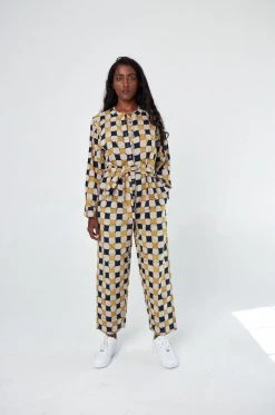Dushyant Asthana Zoya Batik Chessboard Jumpsuit Clothing