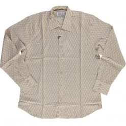 Dushyant Asthana Men's Barrington Shirt - Brown Leaf Print