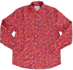 Dushyant Asthana Men's Barrington Shirt - Maroon Floral Print