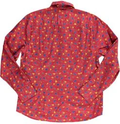 Dushyant Asthana Men's Barrington Shirt - Maroon Floral Print