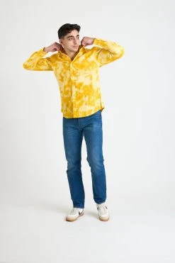 Dushyant Asthana Men's Amir Long Sleeve Shirt - Citrus