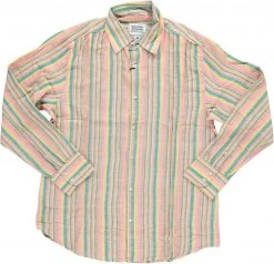 Dushyant Asthana Men's Amir Shirt - Orange Stripes