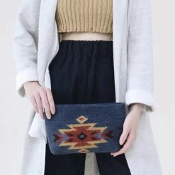 MZ Fair Trade Eagle Wool Clutch Bag