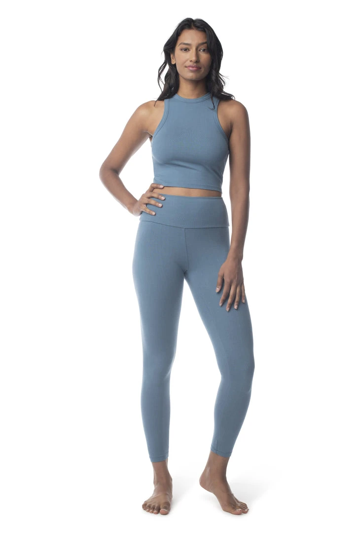 Synergy Organic Clothing Elevate Tank Top - Teal 6 Synergy Organic Clothing Elevate Tank Top - Teal