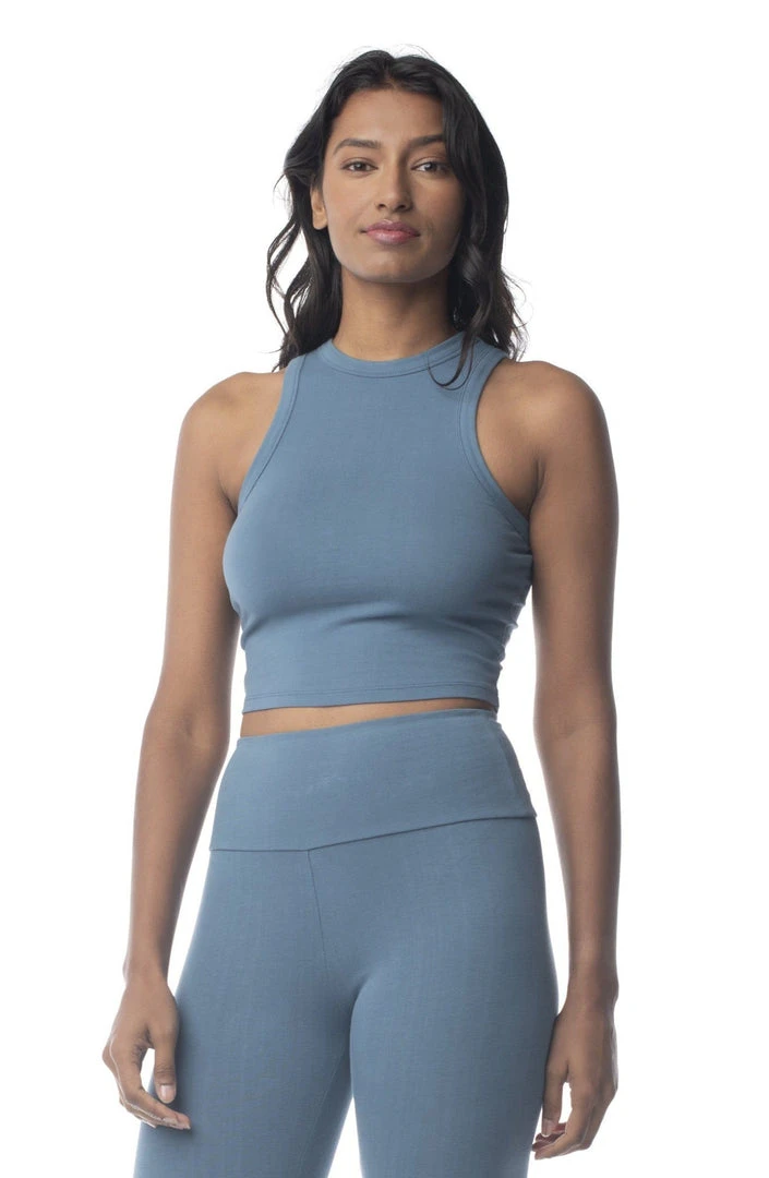 Synergy Organic Clothing Elevate Tank Top - Teal 3 Synergy Organic Clothing Elevate Tank Top - Teal