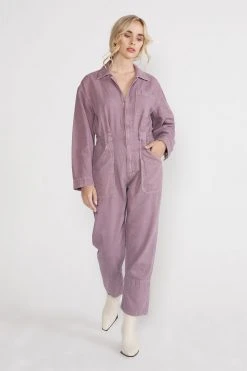 ÉTICA New Arrivals Kingsley Utility Jumpsuit - Purple Dove