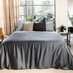 Ettitude Bamboo Sateen Duvet Cover - Slate 11 Ettitude Bamboo Sateen Duvet Cover - Slate