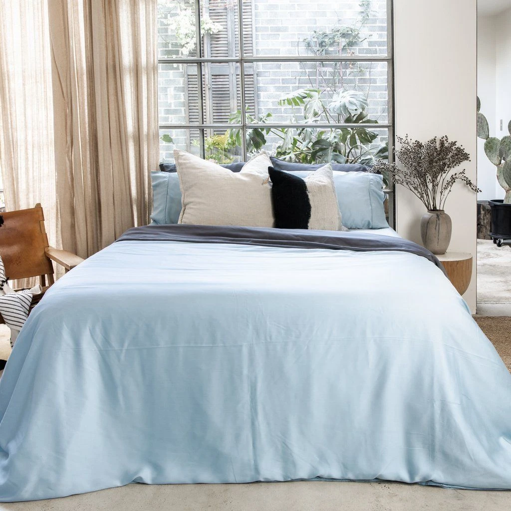 Ettitude Bamboo Sateen Duvet Cover - Starlight Blue 3 Ettitude Bamboo Sateen Duvet Cover - Starlight Blue