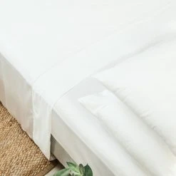 Ettitude Bamboo Sateen Flat Sheet - Cloud