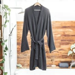 Ettitude Unisex Bamboo Waffle Robe - Slate Best Sellers 12 Ettitude Unisex Bamboo Waffle Robe - Slate Best Sellers