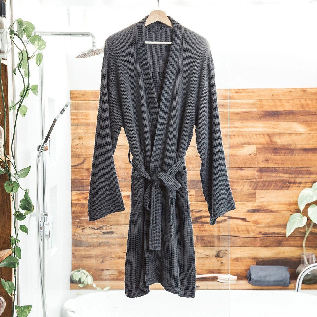 Ettitude Unisex Bamboo Waffle Robe - Slate Best Sellers 6 Ettitude Unisex Bamboo Waffle Robe - Slate Best Sellers