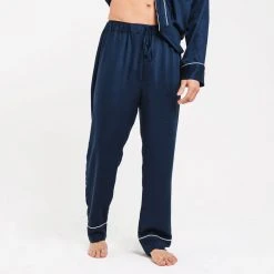 Ettitude Men's Bamboo Lyocell Pajama Pants - Blue Nights
