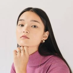 L.Greenwalt Jewelry Euphorbia Hoop Earrings