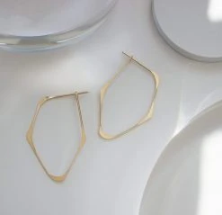 L.Greenwalt Jewelry Best Sellers Facet Hoop Earrings