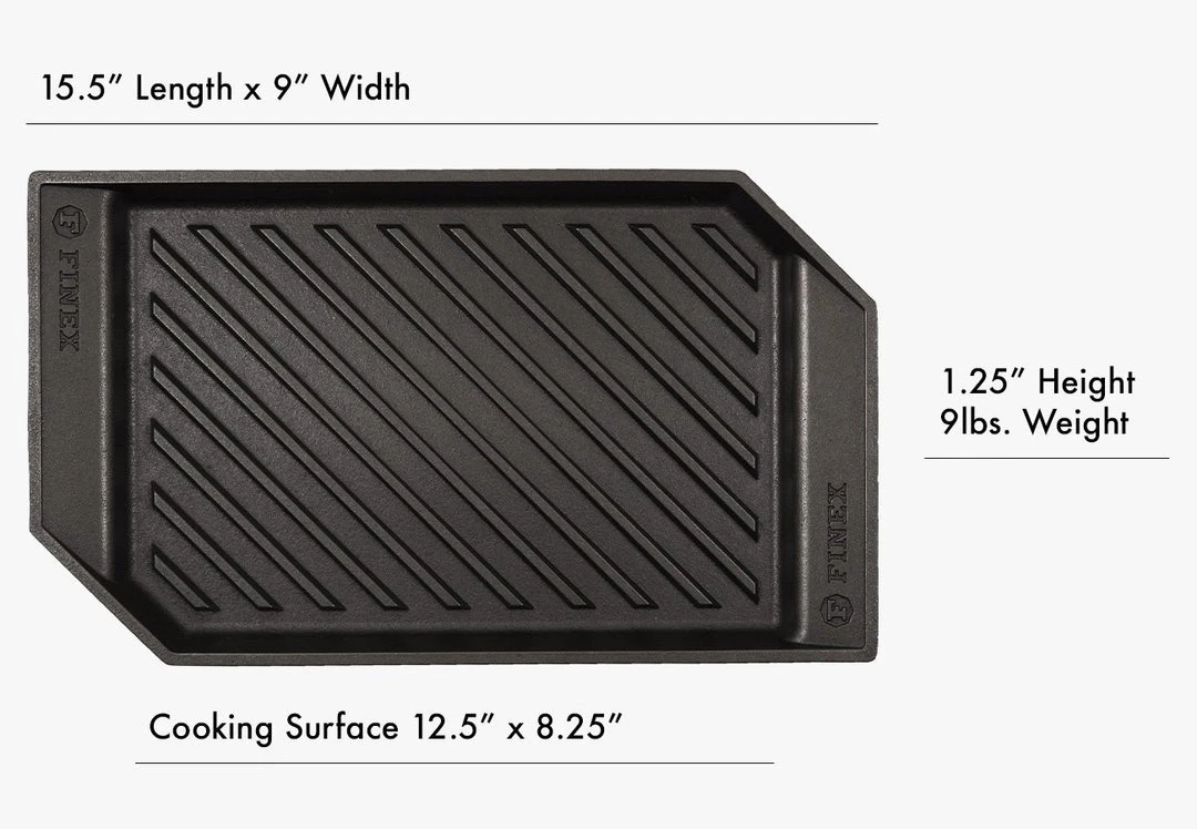 FINEX Cast Iron 15" Lean Grill Pan 10 FINEX Cast Iron 15" Lean Grill Pan