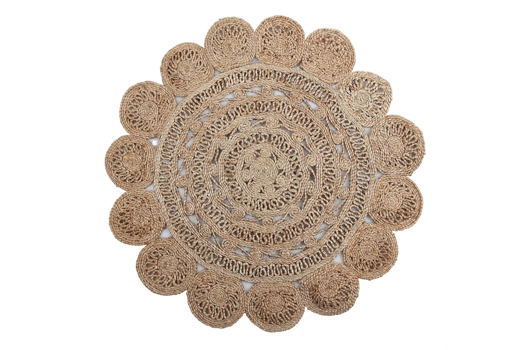Casa Amarosa Flora Jute Rug Home Goods 3 Casa Amarosa Flora Jute Rug Home Goods