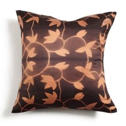 Studio Variously Folio Silk Throw Pillow - Ebony