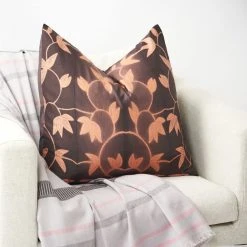 Studio Variously Folio Silk Throw Pillow - Ebony